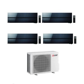 Mitsubishi Climatizzatore Quadri Split Kirigamine MSZ-LN Nero 12+12+12+12 con MXZ-4F83VFHZ Inverter R-32 Wi-Fi Classe A++