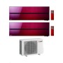 Mitsubishi Climatizzatore Dual Split Kirigamine MSZ-LN Rosso 9+18 con MXZ-2F53VF3 Inverter R-32 Wi-Fi Classe A+++