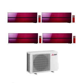 Mitsubishi Climatizzatore Quadri Split Kirigamine MSZ-LN Rosso 9+12+12+12 con MXZ-4F83VFHZ Inverter R-32 Wi-Fi Classe A++