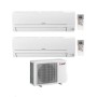 Mitsubishi Climatizzatore Dual Split Linea Smart MSZ-HR 12+12 con MXZ-2HA50VF con Inverter R-32 Wi-Fi Opt. Classe A++
