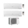 Mitsubishi Climatizzatore Dual Split Linea Smart MSZ-HR 12+12 con MXZ-2HA50VF con Inverter R-32 Wi-Fi Opt. Classe A++