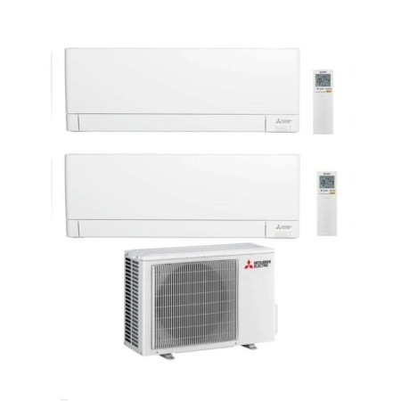 Mitsubishi Climatizzatore Dual Split Linea Plus MSZ-AY VGK 12+12 con MXZ-2F53VF Inverter R-32 Wi-Fi Classe A+++