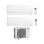 Mitsubishi Climatizzatore Dual Split Linea Plus MSZ-AY VGK 12+12 con MXZ-2F53VF Inverter R-32 Wi-Fi Classe A+++