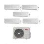 Ariston Climatizzatore PentaSplit Alys R 32 9+12+12+12+12 con PENTA121XD0C-O Inverter Wi-Fi Optional Classe A++