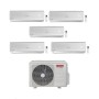 Ariston Climatizzatore PentaSplit Alys R 32 9+9+12+12+12 con PENTA121XD0C-O Inverter Wi-Fi Optional Classe A++