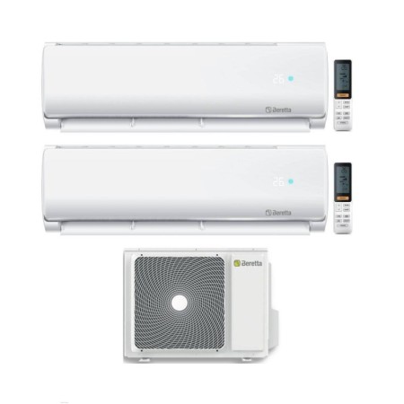 Beretta Climatizzatore Condizionatore Dualsplit Breva 12+24 con EX24000-4 R-32 Inverter Wi-Fi Optional Classe A++