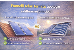 Pannelli solari termici: tipologie e differenze principali